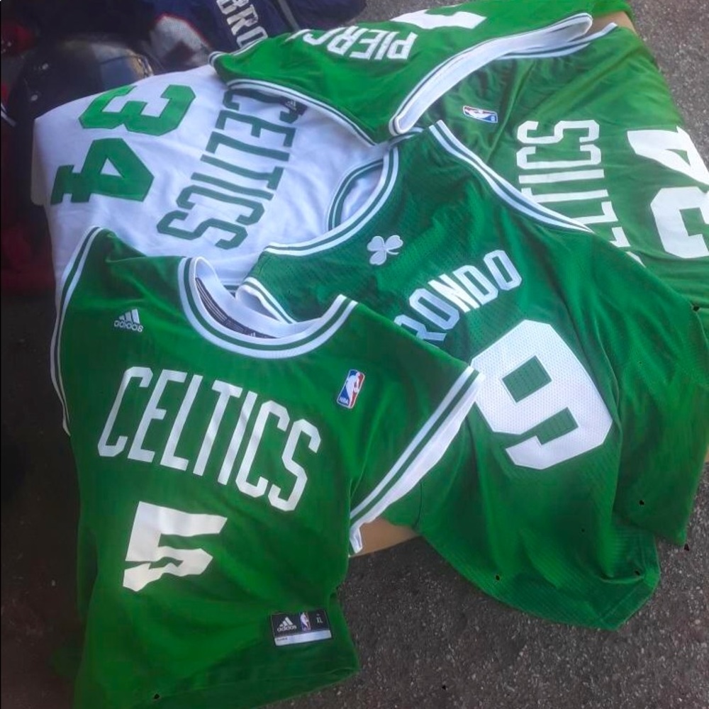 Celtics xl jerseys (pierce, rondo and garnett